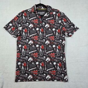 Birdie Boss "The Golfather" Casino Print Golf Polo Shirt M